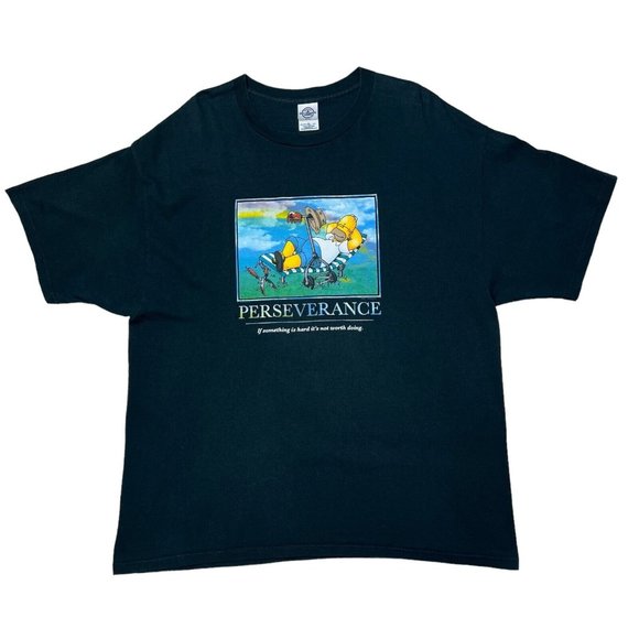 The Simpsons Homer T Shirt Men 2XL VINTAGE 2003 Perseverance Matt Groening - Picture 1 of 16